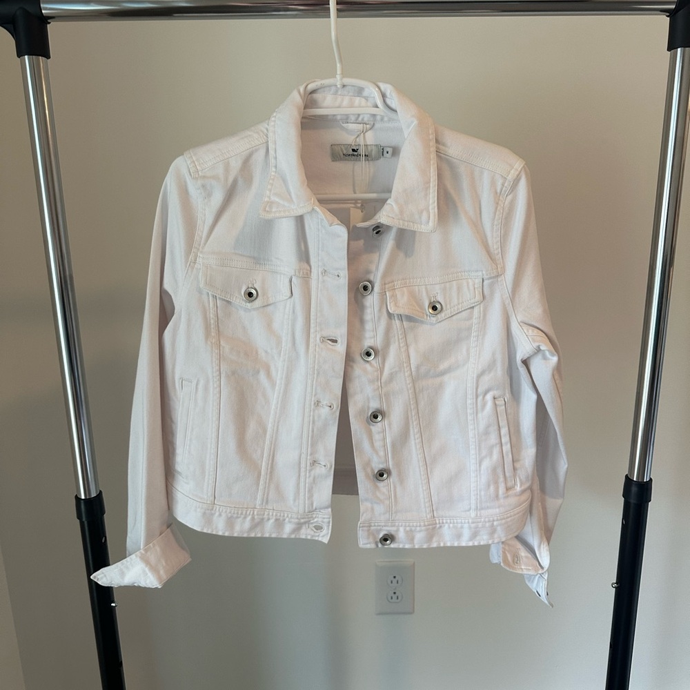 NEW Vineyard Vines Women's White Denim Jacket